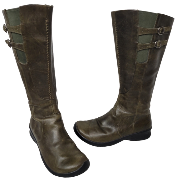 keen tall leather boots